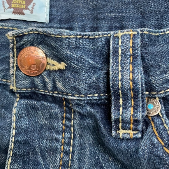 Antix Denim 36”Button Fly Jean Buffalo Nickel Button Waist Eagle Buttons on Back - Picture 8 of 9